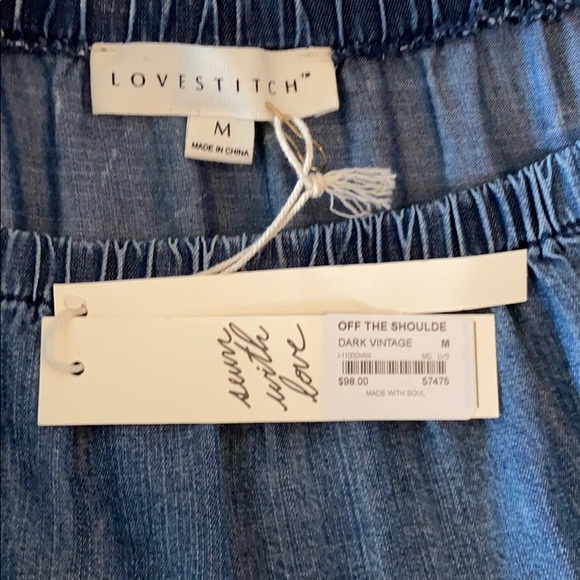 NWT LOVE STITCH
OFF SHOULDER TOP - Picture 6 of 7